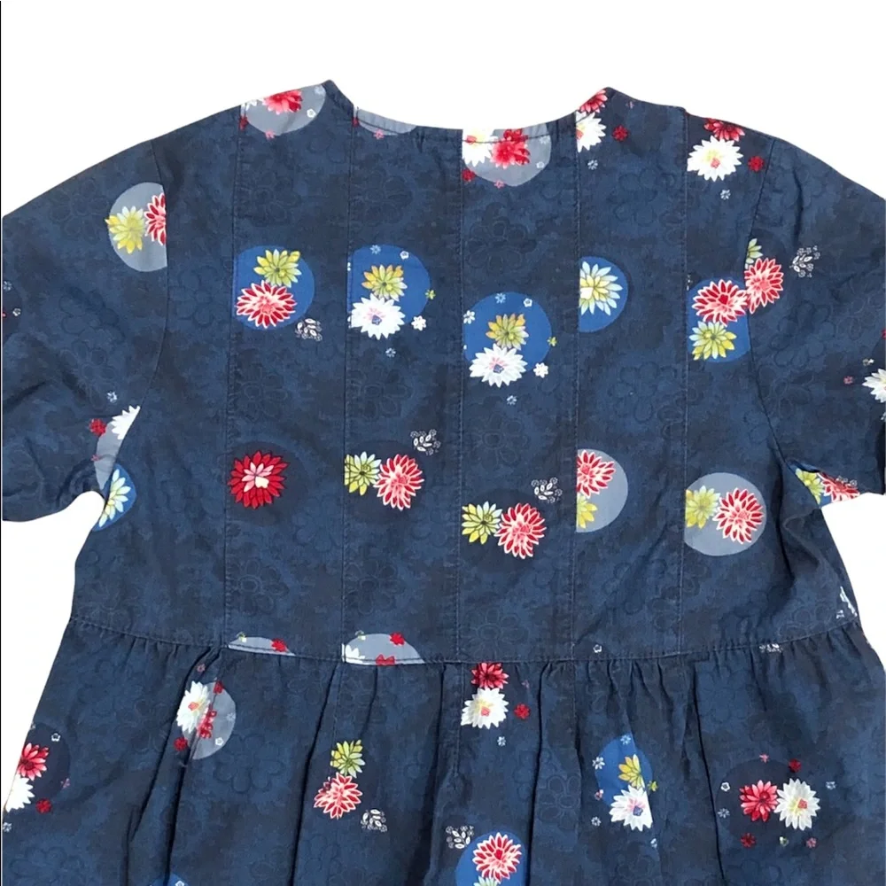 Cakewalk • Blue Floral Scallop Dress - 8 (128) - Picture 5 of 10